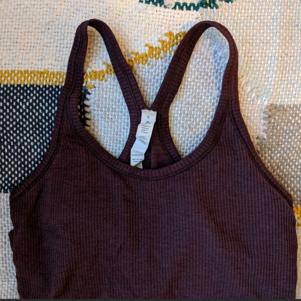 Reposh: Lululemon Ribbed Maroon Racerback 4/6